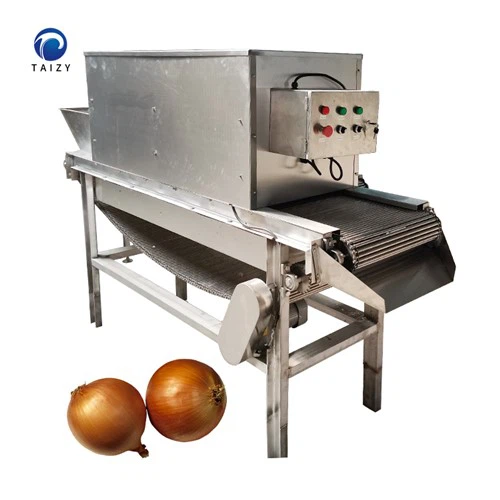 زنجیر کی قسم پیاز چھیلنے والی مشین